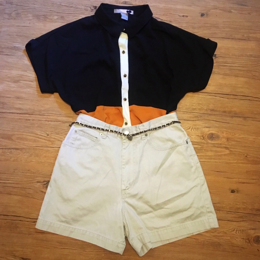 Banana Republic High Waisted Khaki Shorts